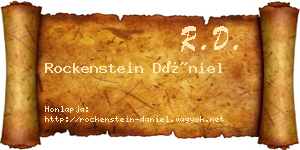 Rockenstein Dániel névjegykártya